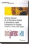 Anlisis general de la normativa estatal y autonmica sobre inmigracin en Espaa . Inmigracin, cultura y factor religioso